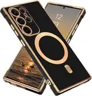 Lxuury Plating Magnatic Case for Samsung S25 S24 S23 S22 S21 Ultra Plus Cover
