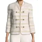 St. John Wool Blend Tweed Blazer Sz 12 New K61S0C1 Butterscotch Speckled $1695