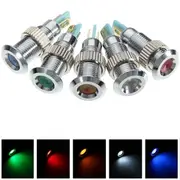 6V 8mm LED Dash Panel Warning Indicator Pilot Light Waterproof 28 RED