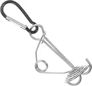 NAMOARLY Outdoor Tent Spring Buckle Tensioner Durable Camping Tent Accessories with Carabiner Practical Fixed Buckles for Easy Installation and Wind Resistance Essential for Outdoor