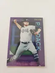 Chris Paddack 2020 Bowman Platinum Purple Refractor Card #17 /250