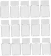 JECOMPRIS Sample Storage Containers 20ml Wide Mouth Bottles Airtight Plastic Designed for Lab Classroom Use