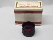 Vintage AVON Napkin Rings 1876 CAPE COD Ruby Red Collection - Set Of 4 NIB NOS
