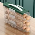 Egg Organizer Easy Container Capacity Refrigerator Storage Box with Automatic