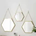 Nordic Hexagonal Iron Chain Mirror Hanging Cosmetic Mirror Bedroom