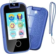 [PTHTECHUS] Kids Phone for Girls Aged 3-12 with Dual Camera, Touchscreen Toy Phones for Kids MP3 Music Player 13 Puzzle Games, Educational Toys Christmas Birthday Gifts for Girls Boys Ages 5 6 7 8 Year