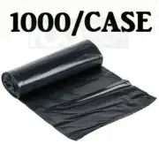 1000 CASE 55-60 Gallon Black 1.2 Mil 38" x 58" Low Density Trash Bag Can Liner