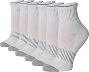 [Tipi Toe] Women's 6-Pairs Quarter Cushioned With Arch Support Athletic Performance Sports Socks