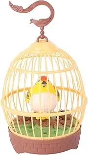 ZUNOXAZ 1pc Mini Voice Controlled Imitation Bird Cage for Interactive Simulation Plaything with Realistic Birdsong Sounds Design for Fun Learning and Entertainment Random Color