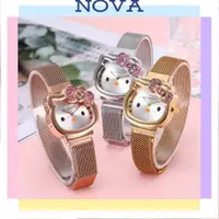 在飛比找蝦皮購物優惠-婦女的時尚手錶磁性鏈 Hello Kitty HK 女孩手錶