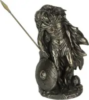 The Death of Cu Chulainn Cold Cast Resin Antique Bronze Finish Warrior Statue