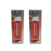 2 NEW Olay Regenerist Micro-Sculpting Cream W Sunscreen Moisturize SPF 30 1.7 oz