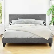 202x144 Artiss Bed Frame Double Grey NEO