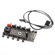 1 to 10 4PIN PWM Cooling Fans Speed Controller HUB SATA Power Socket Splitter