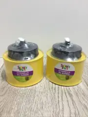 2 X 275ml Table Top Citronella Oil Burner, Yellow 0205297, Made By Summer Sault.