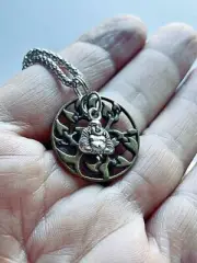 Life is Good Silver Mini Buddha Antique Gold Bodhi Tree of Life Yoga Necklace