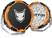LIGHTFOX 2 PCs 9 Inch LED Driving Light Round, 16,342LM Spot Light Built-In DRL with Protective Covers & Colour Rings, Adjustable Angle with Wiring Harness, IP68 for Offroad Jeep Wrangler Truck Pickup