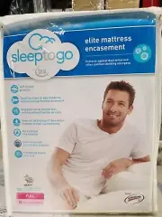 SERTA FULL SLEEP TO GO ELITE 16" MATTRESS ENCASEMENT WITH SCOTCHGARD