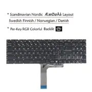 Nordic ND Keyboard For MSI MS-16L4 MS-16L5 MS-16P1 MS-16P3, Per-Key RGB Backlit