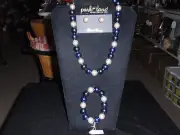 Park Lane Jewelry "BLUEBERRY FROST" (Set of 3), Necklace, Earrings & Bracelet