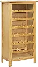 Wine Cabinet 56x32x110 cm Solid Oak Wood,Solid Oak Wine Cabinet Organizer and Storage for Up to 35 Bottles Home Bar Furniture