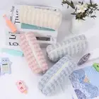 Simple Plush Pencil Case Cute Make Up Storage Bags Makeup Bags Stationery