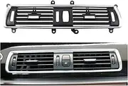 Front Console Chrome Central Air Conditioner AC Vent Grill Compatible For BMW 5 Series GT F07 528 535 550 2010-2017 64229142584 64229142590(Model A)