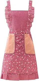 [MYSMFY] Women Kitchen Apron Fashionable Floral Washable Hand Skirt For Home Kitchen, Breathable And Durable Cooking, Waist Wrap, Colorful