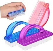 CIMAXIC Sturdy Plastic Handle Nail Brush Set Fingernail Cleaner Brush for Easy Dust Removal