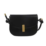 Vintage Solid Color PU Leather Messenger Bags Women Tie Clasp Shoulder Handbags Travel Street Clutches