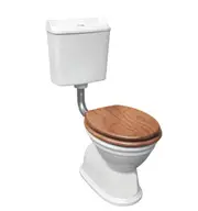 640*390*910mm Colonial Feature White Adjustable Link Toilet Suite White/Mahogany/Oak Seat