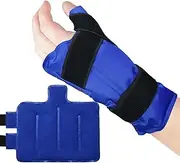 Wrist Ice Pack Wrap for Pain Relief, Adjustable & Reusable Gel Pack for Thumb, Hand, and Wrist, Cold/Hot Therapy Ice Pack for Carpal Tunnel, Rheumatoid Arthritis, Tenosynovitis, Sports Injuries