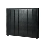 Oikiture Bed Frame Headboard King Single Size Head Bedhead Black Leather