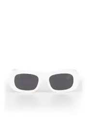 White Rectangle Tinted Sunglasses