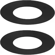 uxcell 2-Pack Goof Rings for 1 Inch Recessed Lights, 1.4" ID 2.6" OD Durable Steel Trim Ring Flush Mount Black Can Light Trim Ring Cover for Ceiling Can Downlights
