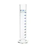 Eisco Labs 1000ml Graduated Cylinder, Class A - Blue Graduations, Hexagonal Base