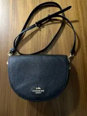 NWT Coach crossbody Leather Bag purse with magnetic clasp Black Classic Style