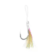 Mustad J-ASSIST1-7/0-2 Heavy Duty Assist Rig, White w/ White Flash &
