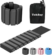 Wearable Wrist & Ankle Weights - (1LB / 2LB / 4LB), Silicone Bracelet Wrist Bangles for Men Women, Workout Resistance Weights for Exercise,Jogging,Yoga,Gym,Strength Training