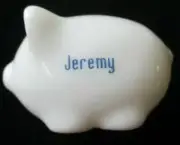 LUCKY PENNY PORCELAIN MINIATURE PIGGY BANK - JEREMY