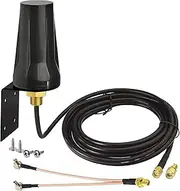 [Bingfu] 4G LTE Antenna Aerial Outdoor 5dBi Waterproof Wall Mount Antenna with SMA Female to Dual TS9 Male Cable Compatible with GSM 3G 4G LTE Router Gateway Trail Camera