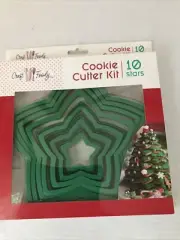 Set of 10 STARS Cookie Cutters Build a Tree 2”-8” New