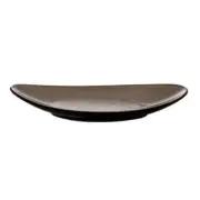 Oneida L6753059342 Rustic Chestnut Porcelain 9" Length Oval Plate - 2 Doz