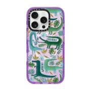 iPhone 16 Pro Impact Case MagSafe Compatible Green Crocodiles Wildlife