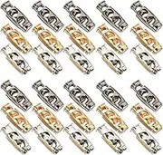 GARIOUANS 30Pcs Adjustable Metal Cord Locks Dual Spring Buckles for Drawstrings for Projects and Crafting