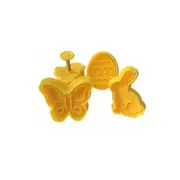 4SET Easter Bunny Pattern Embossing Mold 3D Stereo Spring Cookie Cake Mold