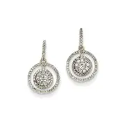 14k Yellow Gold WG Dia Earrings