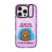 iPhone 16 Pro Impact Ring Stand Case MagSafe Compatible the only pain is pain au chocolate