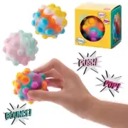 IS Gift - Push & Pop Bouncing Ball - Stress & Fidget Relief - Bounce Pop Squeeze