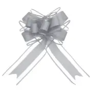 20pcs 9" Large Pull Bow Gift Wrapping Big Organza Bows Ribbon Grey